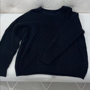 Black Cable Knit Sweater
